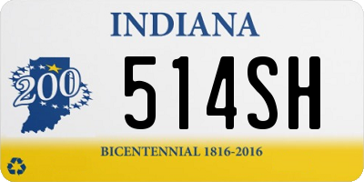 IN license plate 514SH