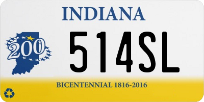 IN license plate 514SL