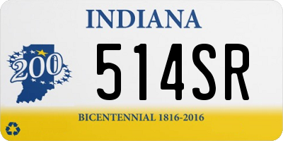 IN license plate 514SR