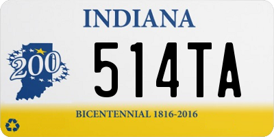 IN license plate 514TA