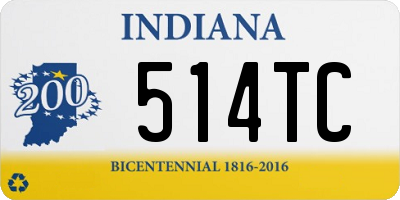 IN license plate 514TC