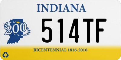 IN license plate 514TF