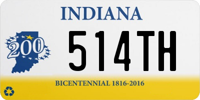 IN license plate 514TH