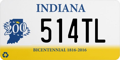 IN license plate 514TL