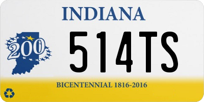 IN license plate 514TS