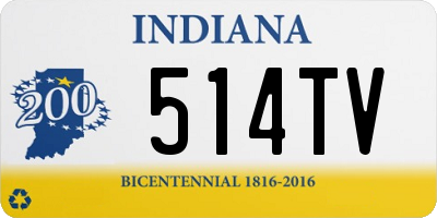 IN license plate 514TV