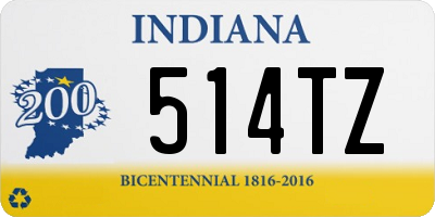 IN license plate 514TZ