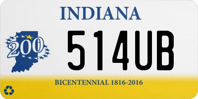 IN license plate 514UB