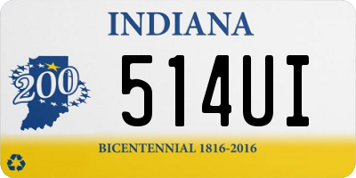 IN license plate 514UI