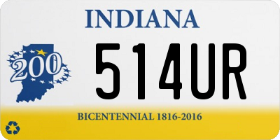 IN license plate 514UR