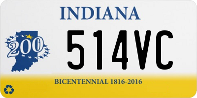 IN license plate 514VC