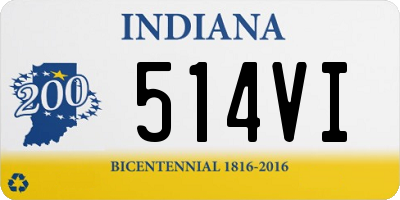 IN license plate 514VI