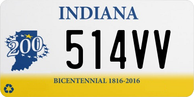 IN license plate 514VV