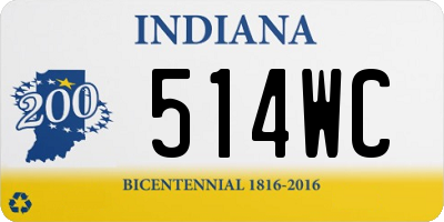 IN license plate 514WC