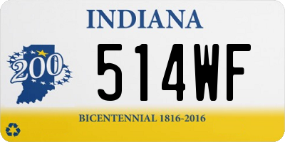 IN license plate 514WF