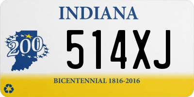 IN license plate 514XJ