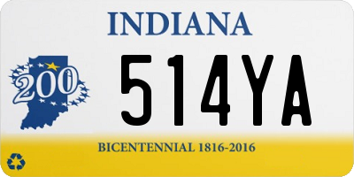 IN license plate 514YA