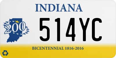 IN license plate 514YC