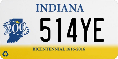 IN license plate 514YE
