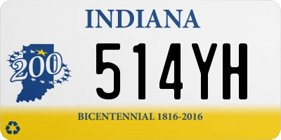 IN license plate 514YH