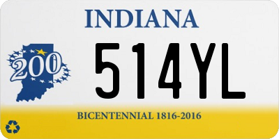 IN license plate 514YL