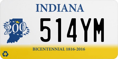 IN license plate 514YM