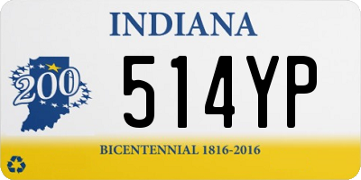 IN license plate 514YP