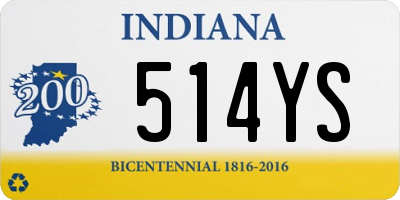 IN license plate 514YS