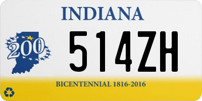 IN license plate 514ZH