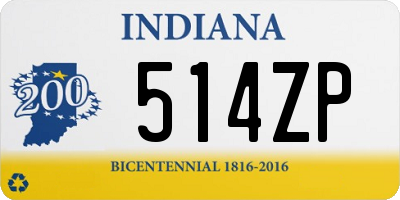 IN license plate 514ZP