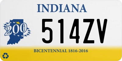 IN license plate 514ZV