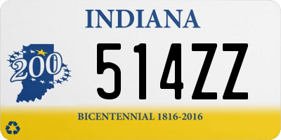 IN license plate 514ZZ