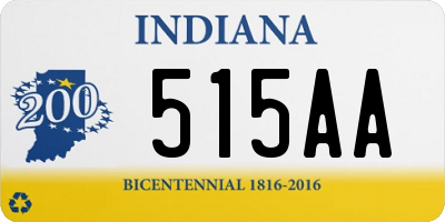 IN license plate 515AA