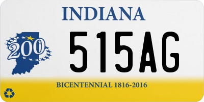 IN license plate 515AG