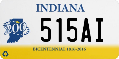 IN license plate 515AI