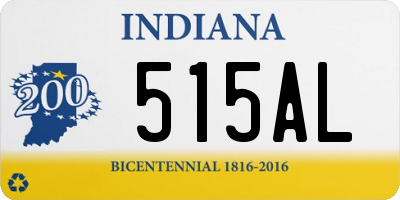 IN license plate 515AL