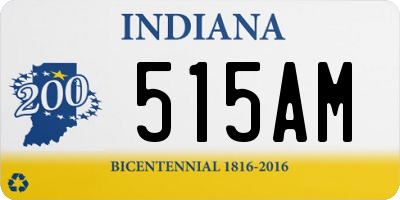 IN license plate 515AM