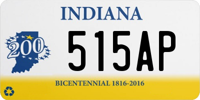 IN license plate 515AP