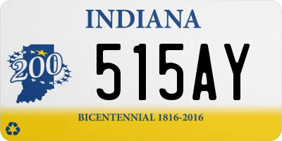 IN license plate 515AY