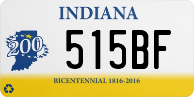 IN license plate 515BF