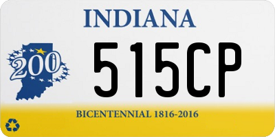 IN license plate 515CP