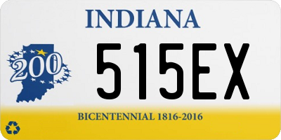 IN license plate 515EX