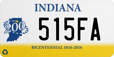 IN license plate 515FA