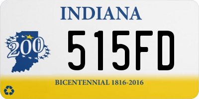 IN license plate 515FD