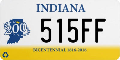 IN license plate 515FF