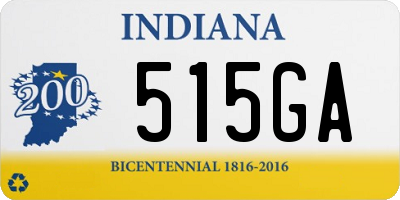 IN license plate 515GA
