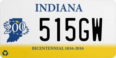 IN license plate 515GW
