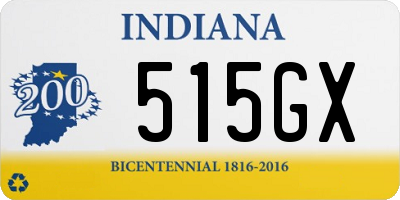 IN license plate 515GX