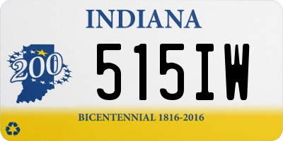 IN license plate 515IW