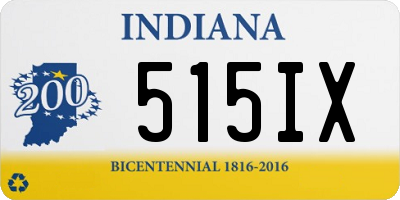 IN license plate 515IX